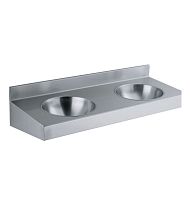 Wall-mounted washbasin 71024stainless steelwith counterdouble