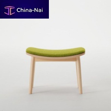 Contemporary footrest HIROSHIMA 4064-35fabricleatheroak