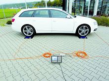 Vehicle axle scale portable