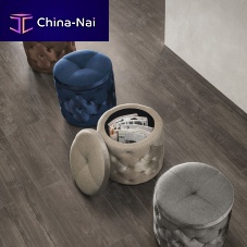Contemporary pouf PUPOfabricroundwith storage compartment