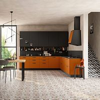 Contemporary kitchen LUNGOMARElacquered MDFlaminateisland