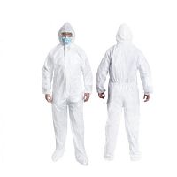 Unisex protective coveralls polyethylenedisposablewhite