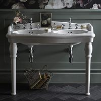 Washbasin with legs PVEW483 & PVEW09Lceramicdoublerectangular