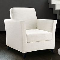 Contemporary armchair PARISfabricsolid woodwith washable removable cover