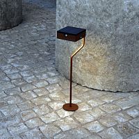 Floor-standing lamp TEE BASE RONDEsteelstainless steelpainted metal