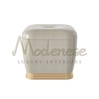 Contemporary pouf Urban Chic fabricleathermetal