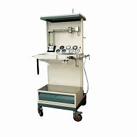 Trolley-mounted anesthesia workstation
