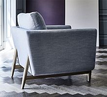 Contemporary armchair FAVARA : SNUGGLERfabricoakcushion