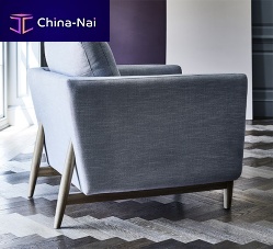 Contemporary armchair FAVARA : SNUGGLERfabricoakcushion