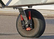 Aircraft wheel chock rubberdouble