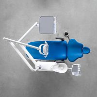 Dental unit with electric chair ITALOwith adjustable headrestwith delivery systemwith LED light