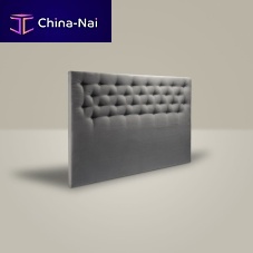 Double bed headboard BUTTONEDcontemporaryfabricgray