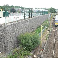 Modular gabion TENSARTECH® ROCKWALLfor securitywallfor river banks