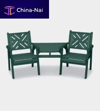Traditional armchair CHIPPENDALE: NA recycled plasticbuilt-in tableblack