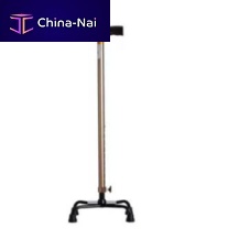 T-handle walking stick quadripodheight-adjustable