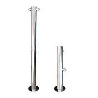 Pool outdoor shower ARTICwalk-inwith foot washerstainless steel