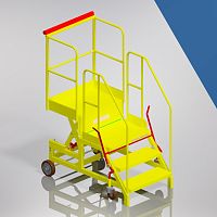 Runway stepladder maintenancefor airplane