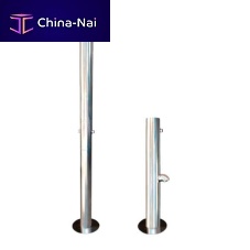 Pool outdoor shower ARTICwalk-inwith foot washerstainless steel