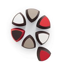 Contemporary pouf KENSHO fabric