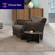 Traditional armchair Maryanne Loungefabricleatherwooden
