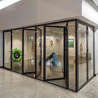 Folding partition SL45sliding and stackingaluminumglass
