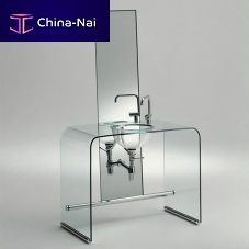 Glass vanity top COUP DE FOUDRE by Shiro Kuramata