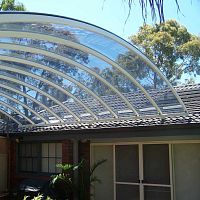 Entrance canopy DANPAL® COMPACTfor patiofor commercial buildingsmetal