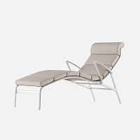 Contemporary sun lounger LONGFRAME SOFT / 415_Ofabricsynthetic leathercast aluminum