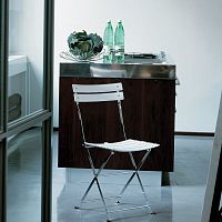 Contemporary chair CELESTINAindoorleathernylon