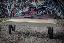 Contemporary garden bench PATRIAMoakmetalconcrete
