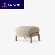 Contemporary pouf WULFFfabricwoodenpolyester