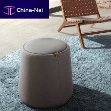 Contemporary pouf 5073fabricplywoodround