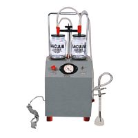 Electric surgical suction pump on castersvacuum-powered