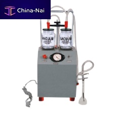 Electric surgical suction pump on castersvacuum-powered