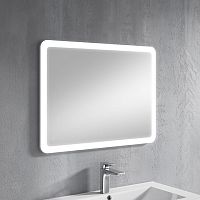 Wall-mounted bathroom mirror PARIS contemporarysquareilluminated