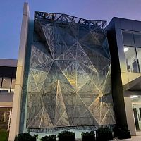 Zinc cladding Imagepanelperforatedgold-colored