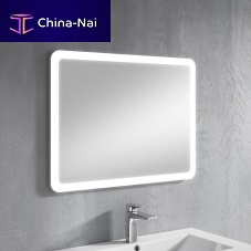 Wall-mounted bathroom mirror PARIS contemporarysquareilluminated