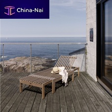 Contemporary sun lounger SKAGERAK - RIVIERAteakadjustable backrest