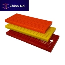 Polyurethane screen plate rubberperforated