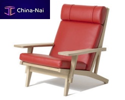 Contemporary armchair GE 375leatherby Hans J. Wegner