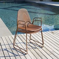 Contemporary chair SILVAoutdoorsteelsteel base