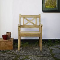 Contemporary garden chair SKAGENwalnuthomewith armrests