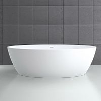 Oval bathtub SPACE free-standingresinwhite