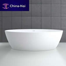 Oval bathtub SPACE free-standingresinwhite