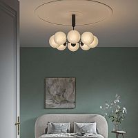Contemporary chandelier PLANETS 08brass8 lightwith globes