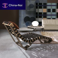 Contemporary chaise longue ENJOYleatherropechestnut