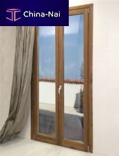 Entry door NOVECENTOwoodenswingglazed