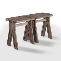 Contemporary stool MULTIBANQUETAoaksolid woodwalnut