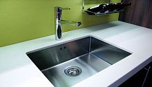 Single-bowl kitchen sink BINGARA: BIN50without drainboardstainless steelovermount