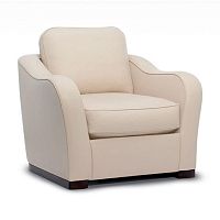 Traditional armchair DEBUSSYleatherfabric